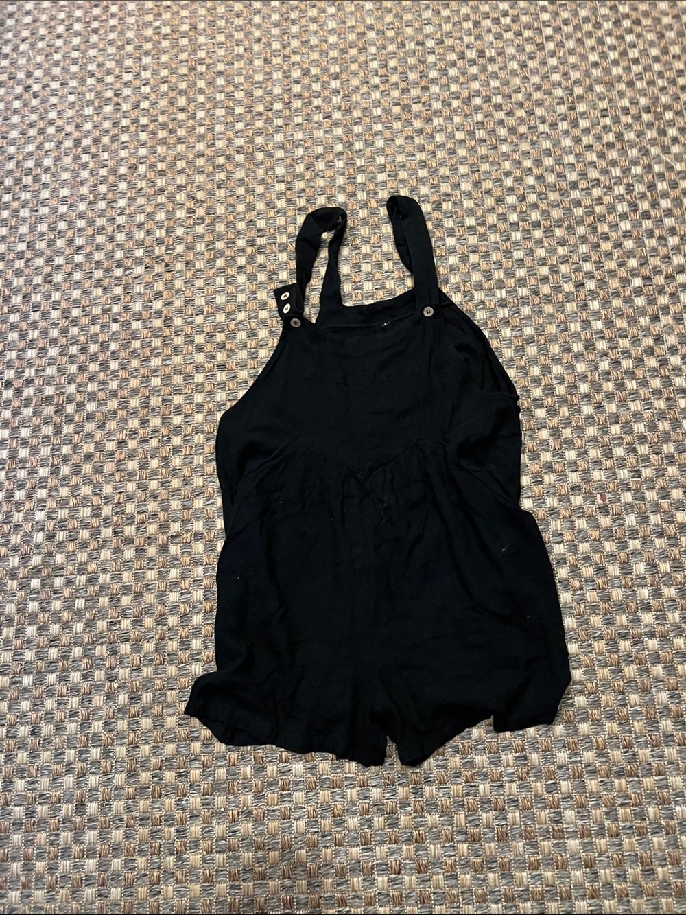 Black Women’s Romper with Adjustable Straps Large
